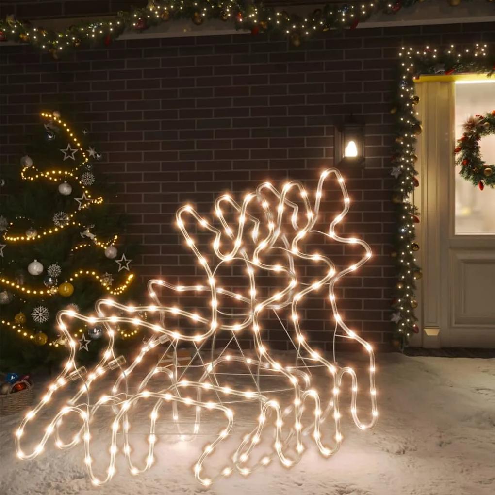 Silueta vianočného soba LED 3 ks teplé biele 57x55x4,5 cm 3154295
