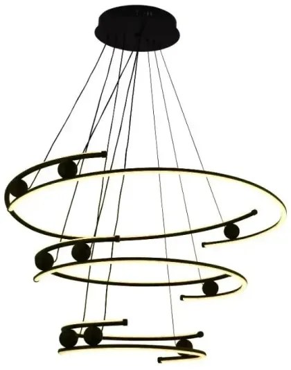 LED Stmievateľný luster na lanku LED/170W/230V 3000-6500K + diaľkové ovládanie