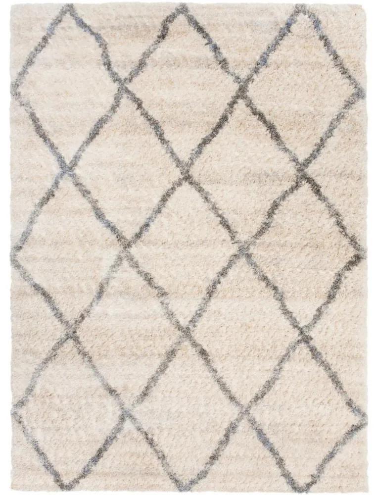 Kusový koberec shaggy Mirza krémový 120x170cm