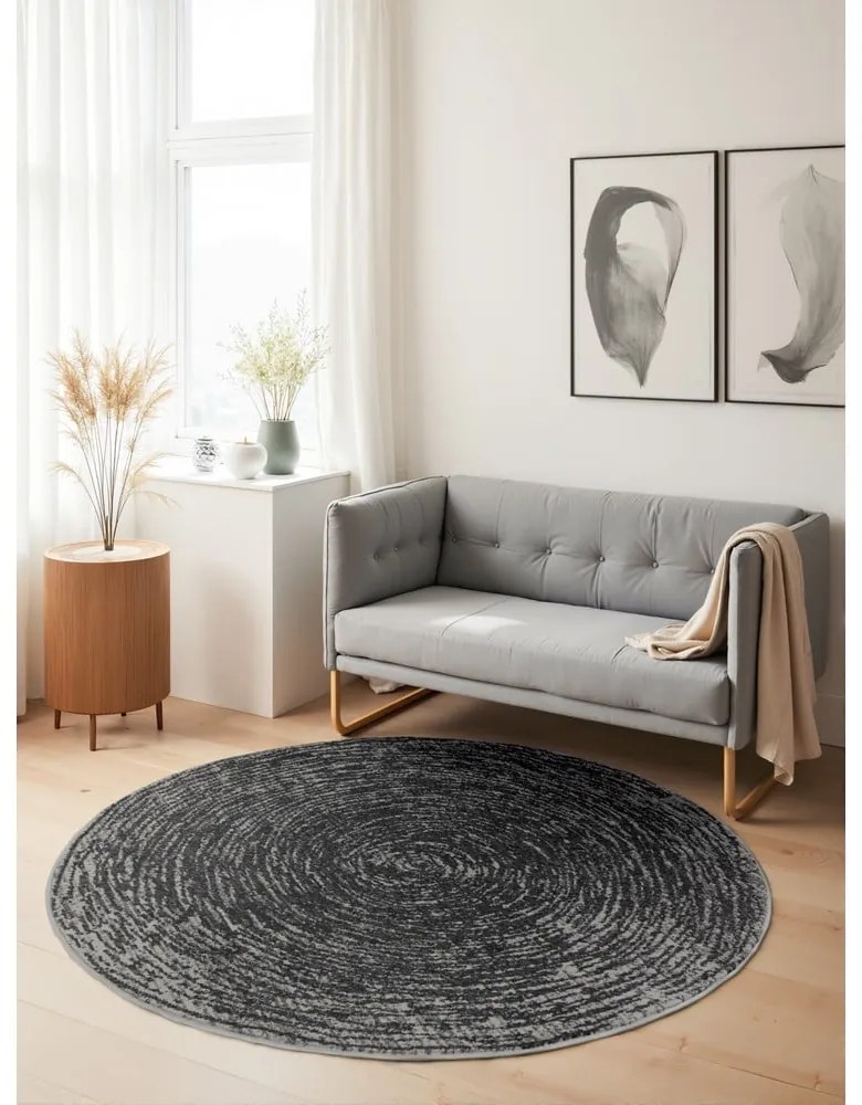 Sivý okrúhly koberec ø 120 cm Gloria Cavallo – Hanse Home