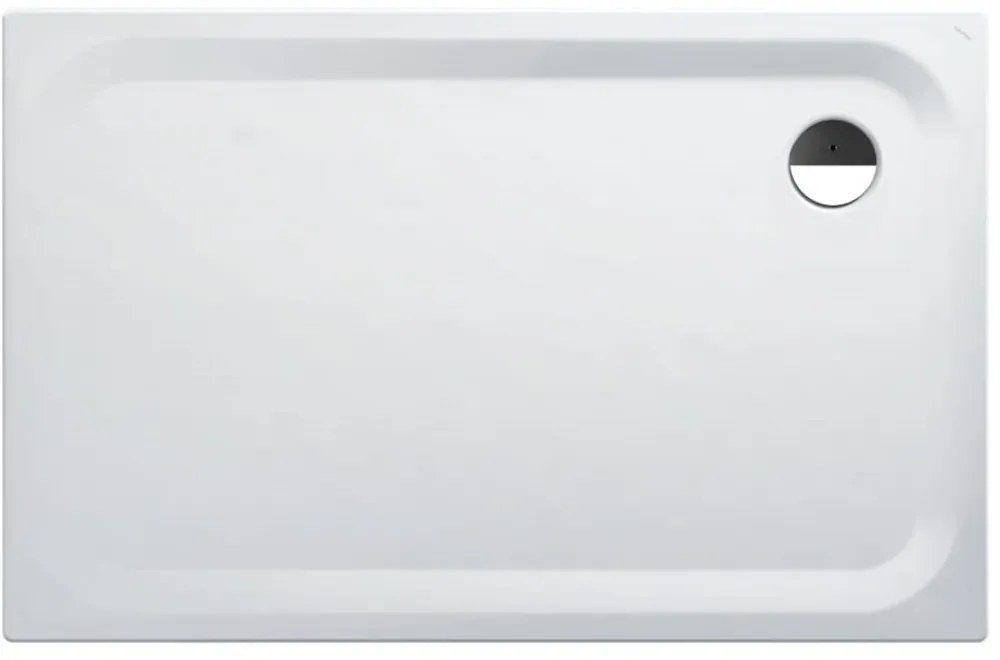 LAUFEN Platina obdĺžniková sprchová vanička zo smaltovanej ocele, odtok v rohu, 1400 x 900 x 25 mm, biela, H2150340000401