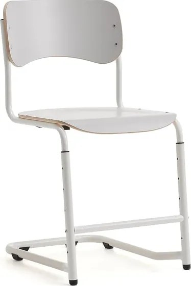 Študentská stolička ELEVATE, nastaviteľná výška: 460-520 mm, biela/šedá