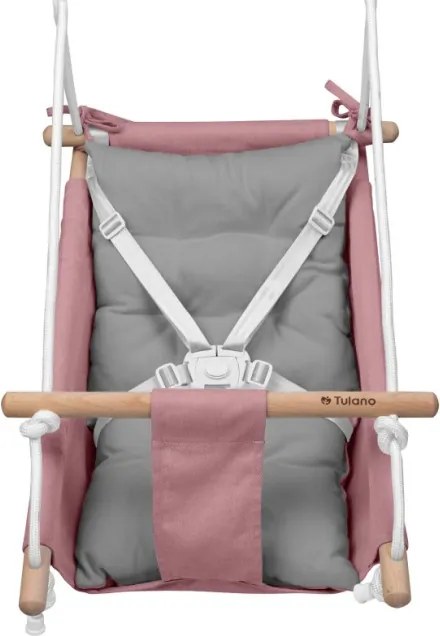 Detská hojdačka 3v1 Hop 40 ružová / sivá