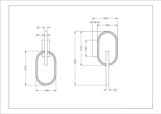 Zuma Line W241145502 - LED nástenné svietidlo RAVON 2xLED/12W/230V čierna/zlatá
