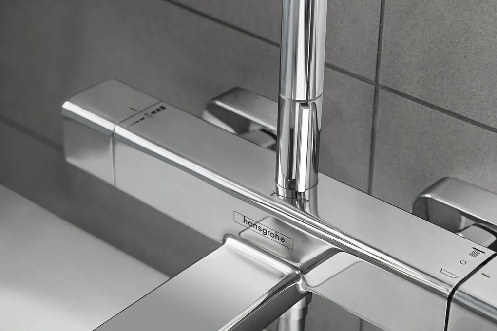 Hansgrohe Croma E, Showerpipe 280 1jet s vaňovým termostatom, chrómová, HAN-27687000