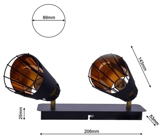 Bodové svietidlo RICK 2xE14/40W/230V