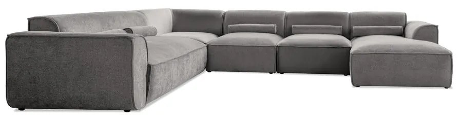 Svetlosivá rohová pohovka (ľavý roh/do tvaru "U") Flex Felix – Miuform