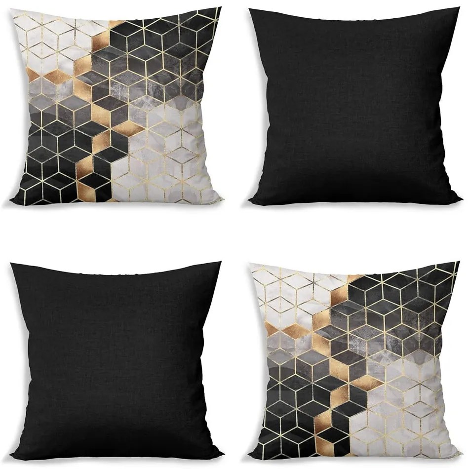 Obliečky na vankúše v súprave 4 ks 43x43 cm Optic - Minimalist Cushion Covers