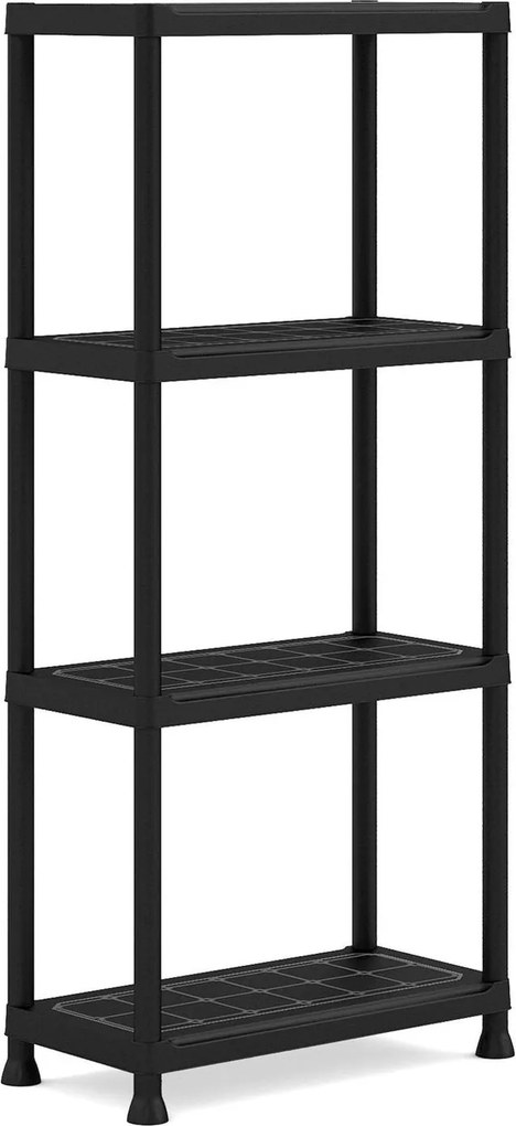 KIS-KETER Tribac 009503BK Regál Plus, 4 police, šírka 60 cm