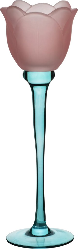 Svietnik Julietta 27 cm modrý/ružový