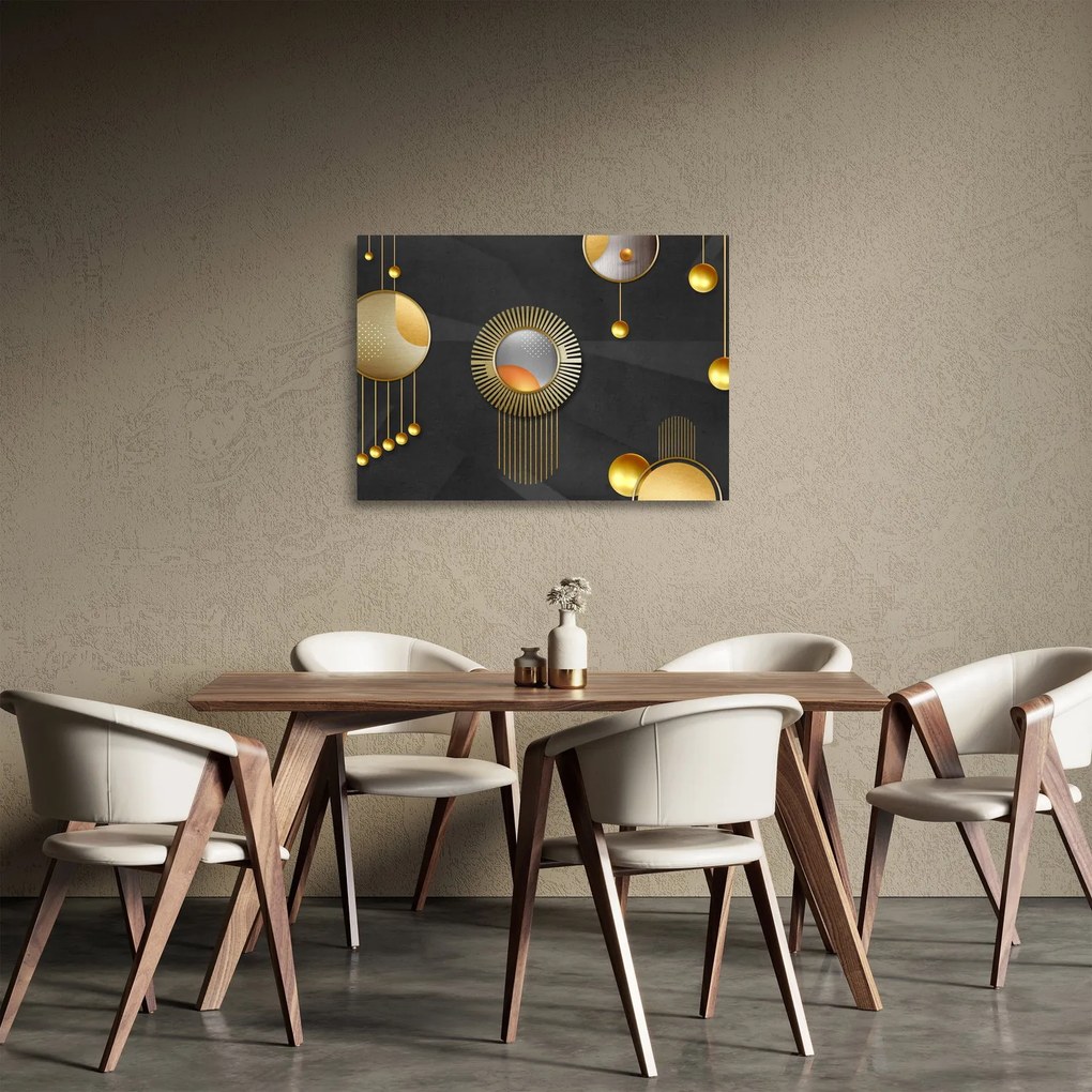 Sklenený obraz - Abstrakcia (70x50 cm)