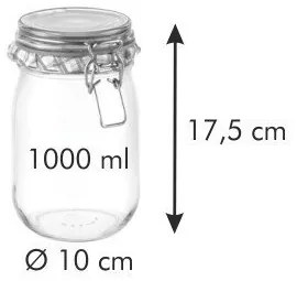 Tescoma Zavárací pohár s klipom DELLA CASA, 1 l, 1 l