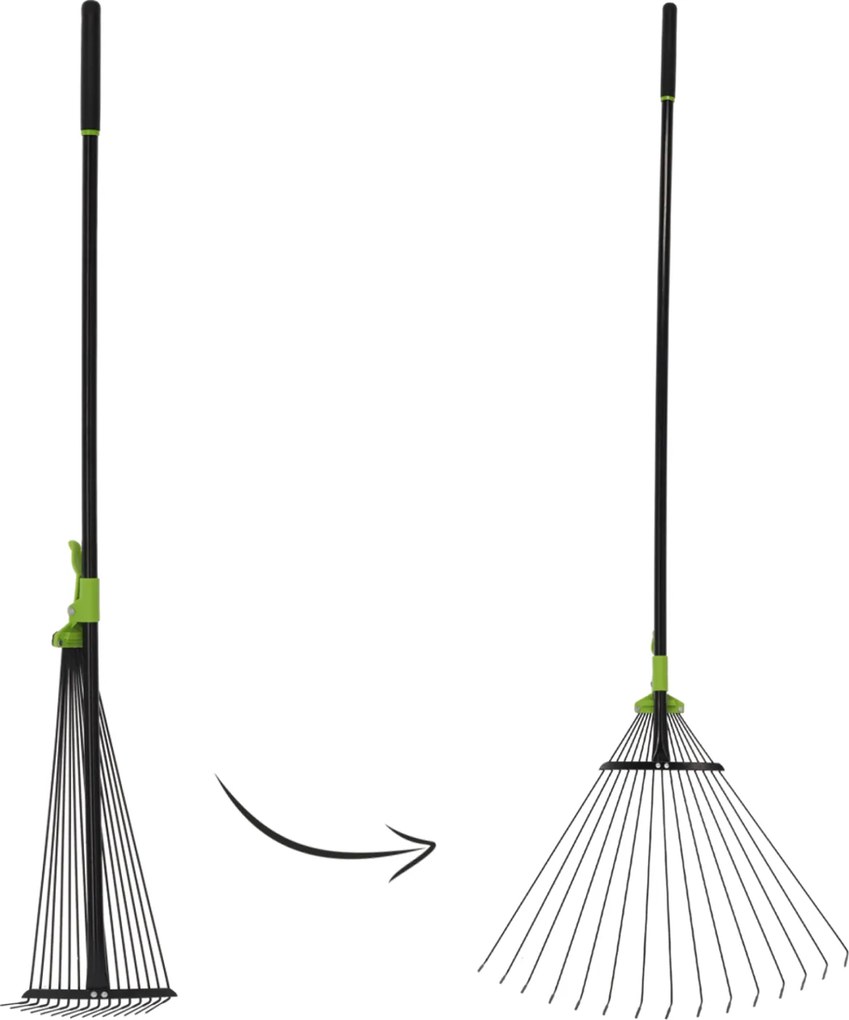 Garden Line Nastaviteľný metla-hrábky, dĺžka 120-160 cm