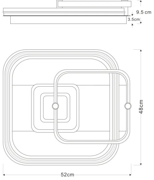 Globo 48459-48 - LED stmievateľné stropné svietidlo ANI LED/48W/230V 2700-6000K+DO