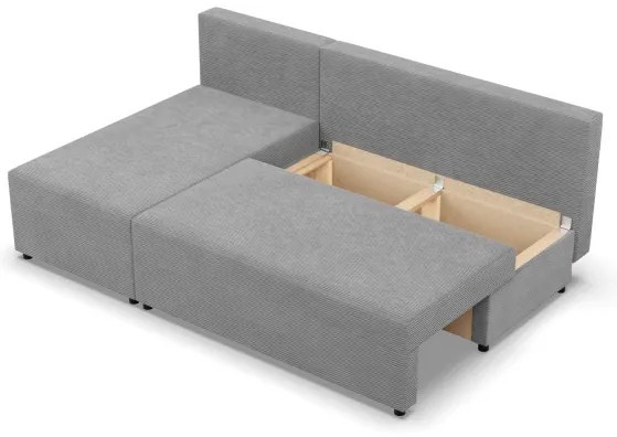 Rohová rozkladacia sedačka FERMO Poso sivá