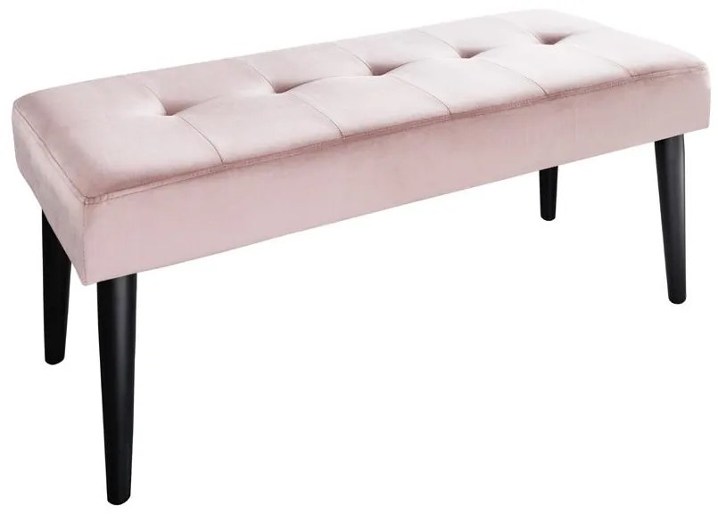 Invicta Interior - Elegantná lavica BOUTIQUE 95 cm, ružová, zamat