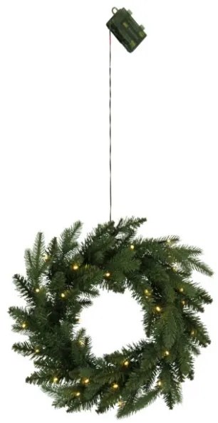 Eglo 410948-LED Vonkajší vianočný veniec so senzorom BYSKE 30xLED/0,064W/3xAA IP44