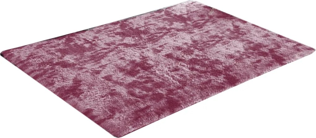 TZ Tmavoružový obdĺžnikový shaggy koberec Ombre Rozmer: 140x200 cm