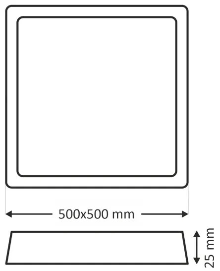 LED stropné svietidlo LED/40W/230V 3000/4000/6500K 50x50 cm biele
