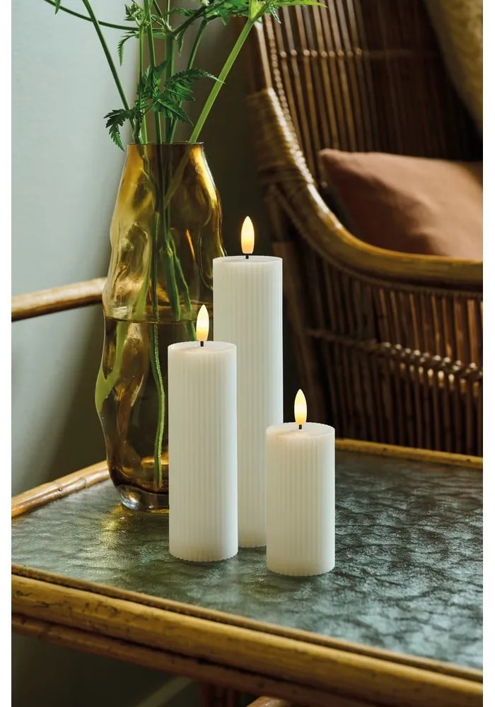 Biele dobíjacie svetelné dekorácie v súprave 3 ks Smilla – Sirius