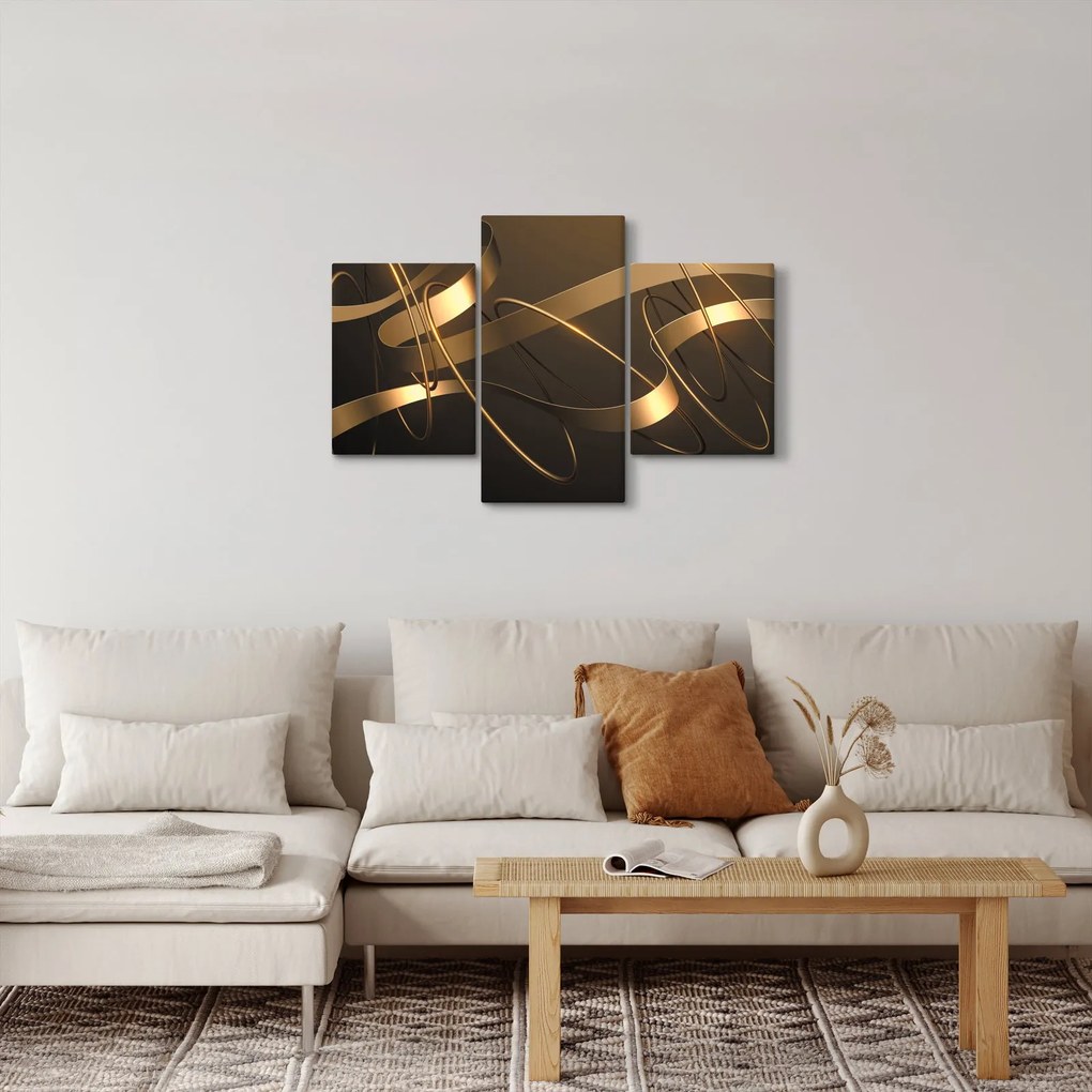 Obraz - Bronzové stuhy (90x60 cm)