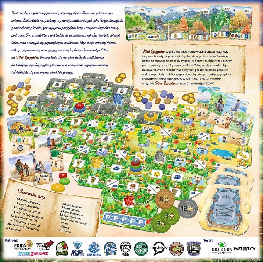 Trefl Gry Rodinná hra Five Peaks Mountain Hiking Trefl 02517