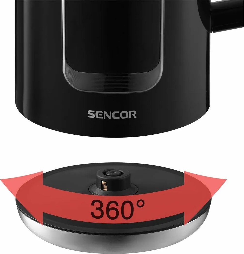 Sencor SWK 0951BK rýchlovarná kanvica, čierna