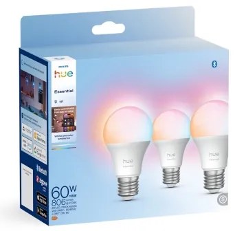 Sada 3x stmievateľných LED žiaroviek Philips Hue WACA E27/8W/230V 2200-6500K