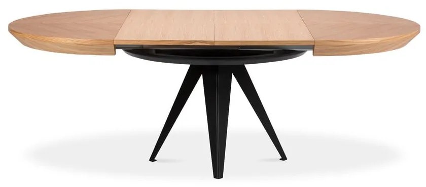 Rozkladací stôl s čiernymi kovovými nohami Windsor & Co Sofas Magnus, ø 120 cm