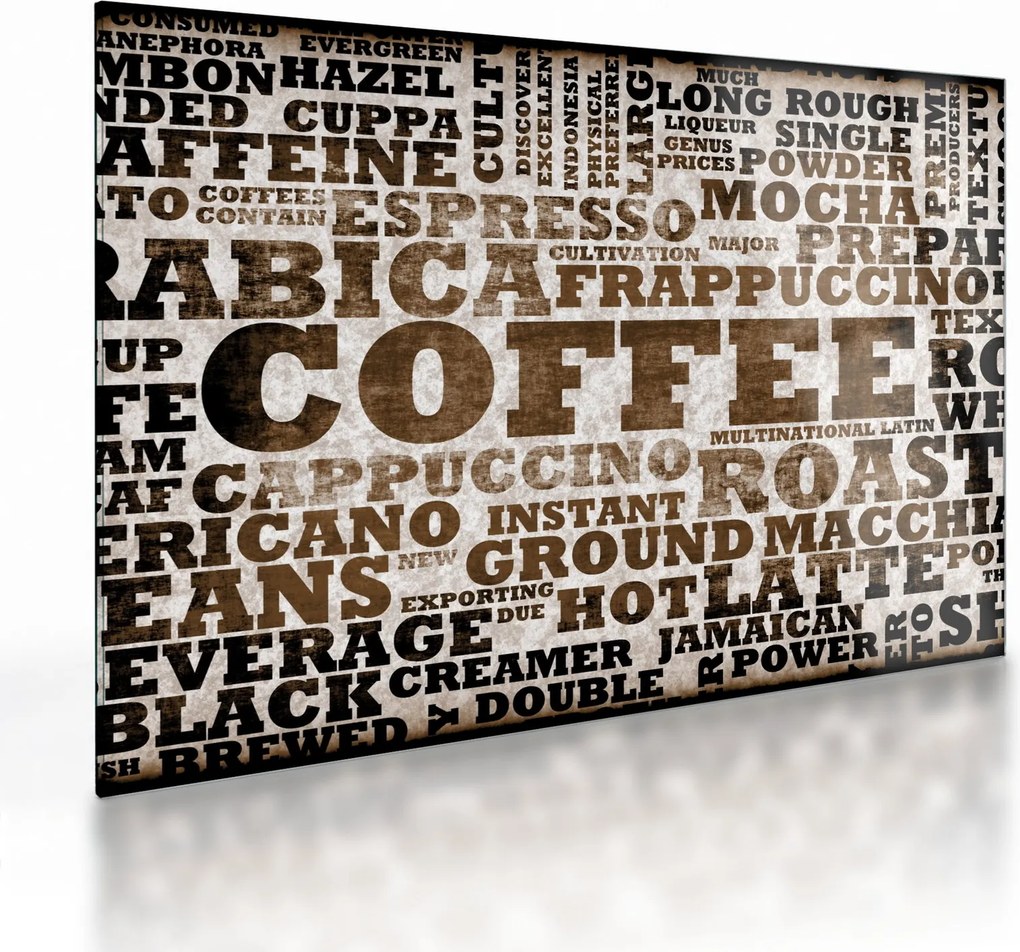 Sklenený obraz - Coffee (70x50 cm)