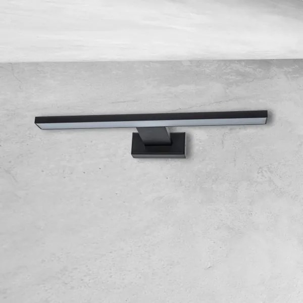 LED kúpeľňové nástenné svietidlo SHINE, 7 W, 230 V, 30 cm, IP44, čierne