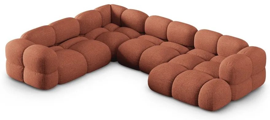 Rohová pohovka v tehlovej farbe (ľavý roh/do tvaru "U") Loretto – Cosmopolitan Design