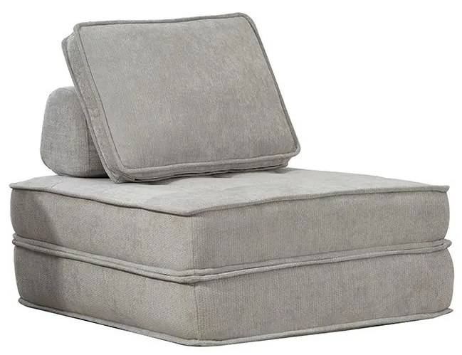Rozkladacia penová sofa CALMERO - svetlo sivá