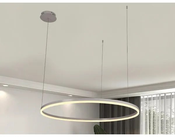 LED Stmievateľný luster na lanku LED/55W/230V 3000-6500K + diaľkové ovládanie