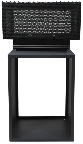 Prenosné ohnisko na drevo s roštom čierna