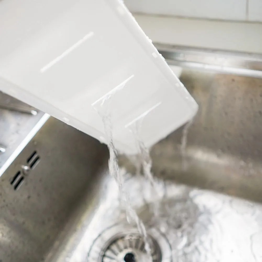 VILDE Organizér na nože, až na 18 nožov, plastový biely - 39 x 14,5 x 7,5 cm