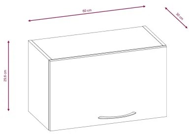 Kuchynská linka VALERIA 180 cm dub sonoma/hnedá