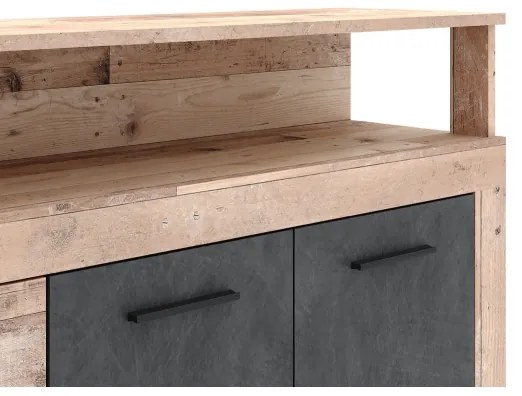 Komoda RUNA svetlohnedá/antracit