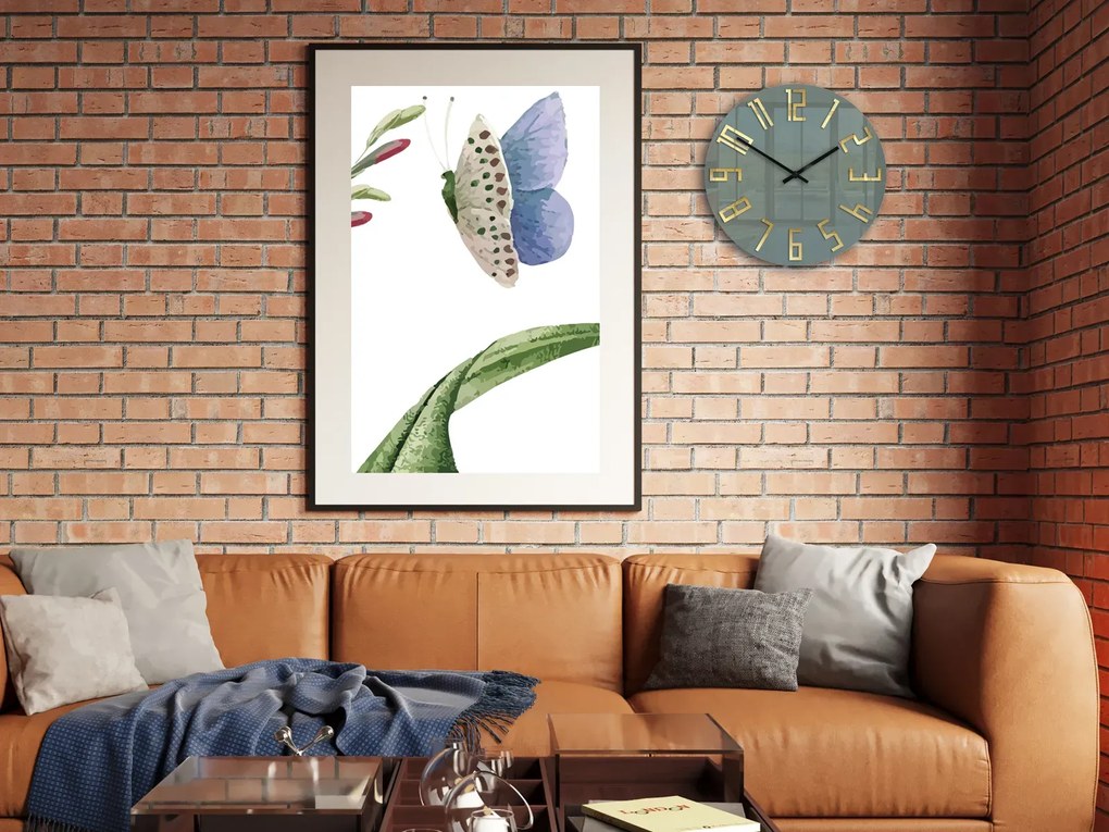 Nástěnné hodiny Slim 32 cm zlaté/šedé