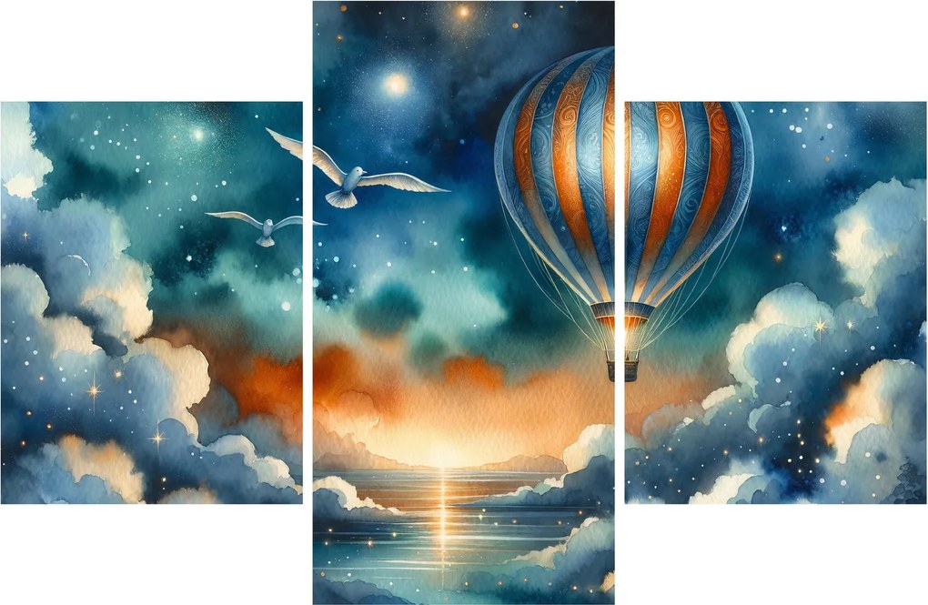 Obraz - Lietať nočnou oblohou (90x60 cm)