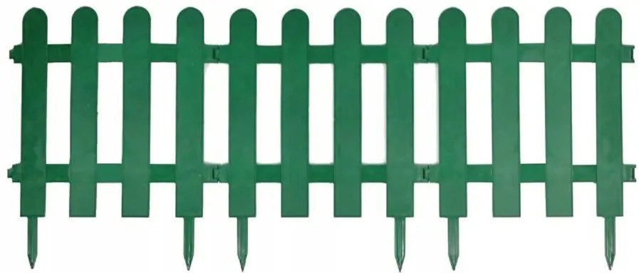 Nízky záhradný plot - plastový Farebné prevednie: Zelená