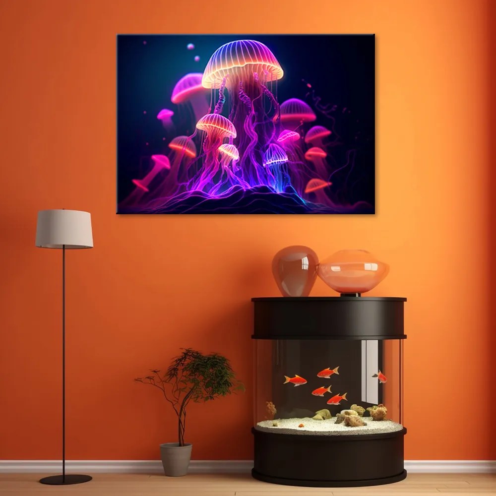Gario Obraz na plátne Tajomné medúzy Rozmery: 120 x 80 cm
