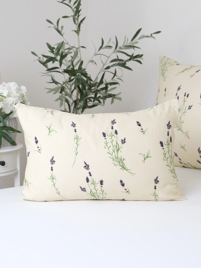Mušelínová obliečka na vankúš 40 × 60 cm - Levanduľa 02