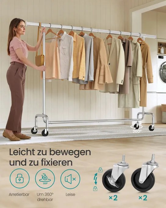 Vešiakový stojan na kolieskach HSR176E01