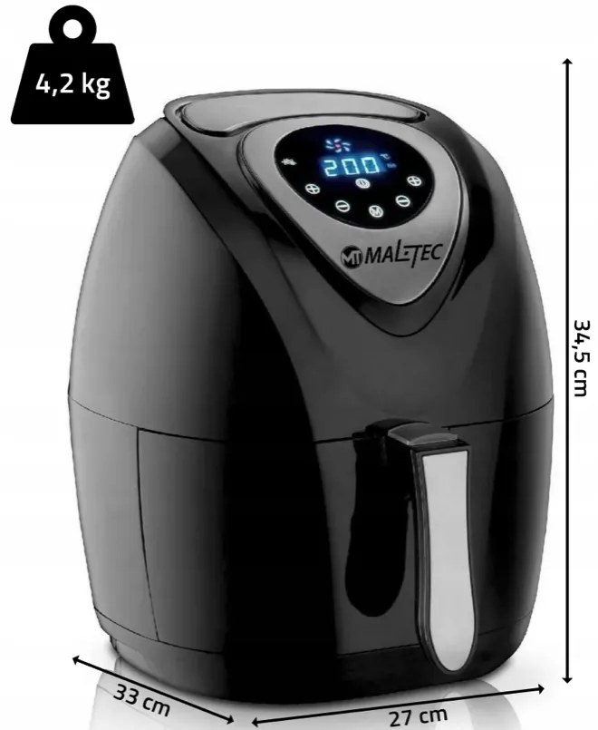 Teplovzdušná fritéza Maltec AirFryer 4,3l