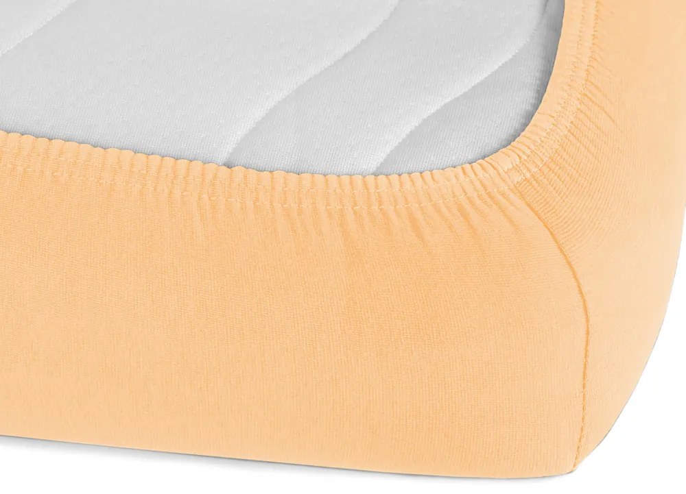 Detské jersey napínacie prestieradlo do postieľky JR-004 Marhuľové 70 x 140 x 10 cm - do postieľky