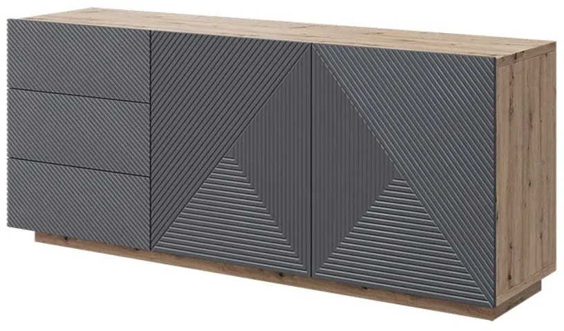 BOGART Komoda 167 cm Asha so zásuvkami FARBA: artisan / rivier stone mat