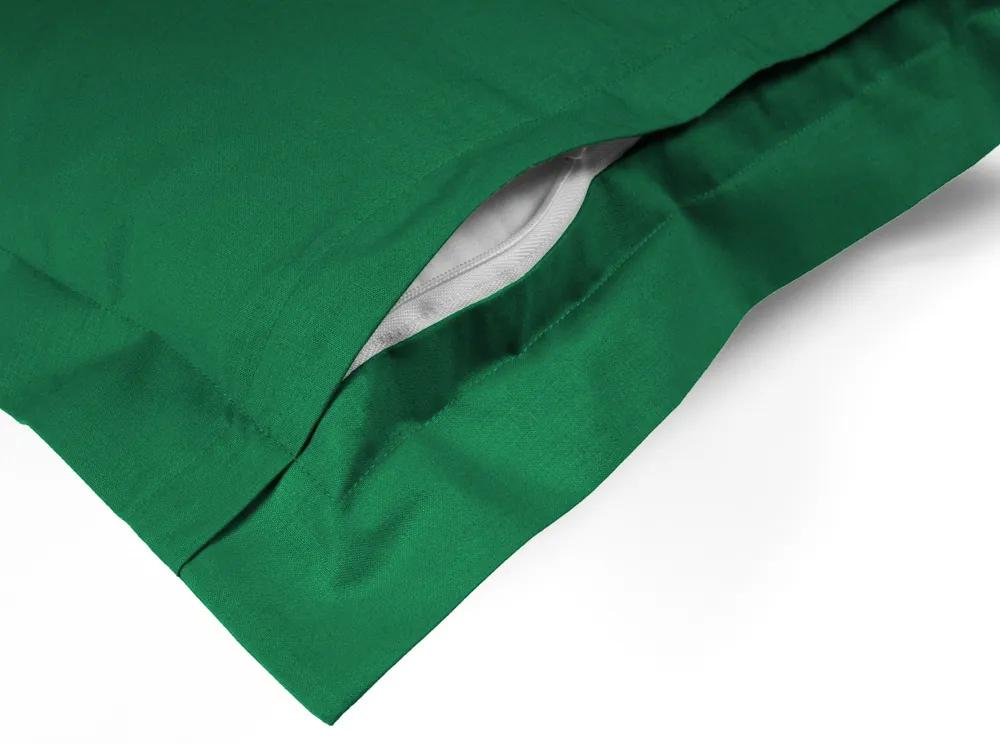 Biante Bavlnená obliečka na vankúš s lemom Moni MOD-505 Zelená 35 x 45 cm