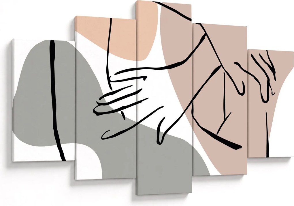 Obraz - Woman body line art N⁰2 (150x105 cm)