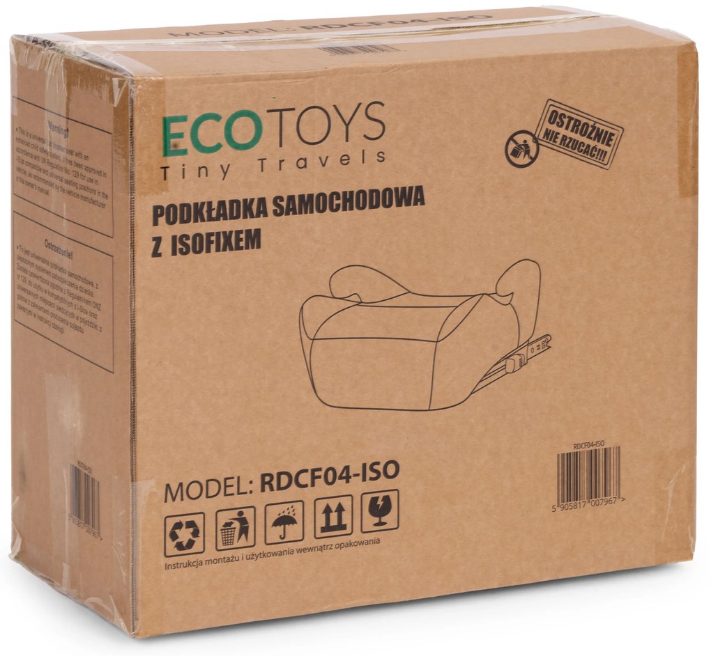 ECOTOYS Podsedák ISOFIX i-Size pre deti 125-150 cm s držiakom